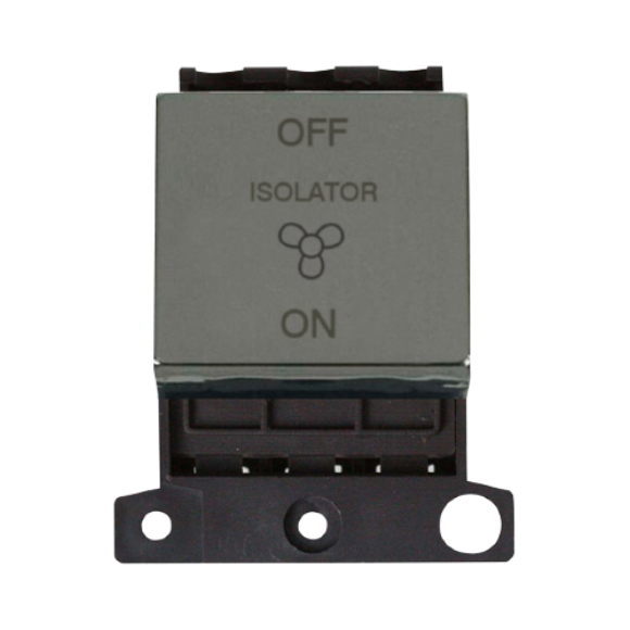 Click Minigrid MD020BN 10A 3 Pole Fan Isolation Switch Module - Black Nickel