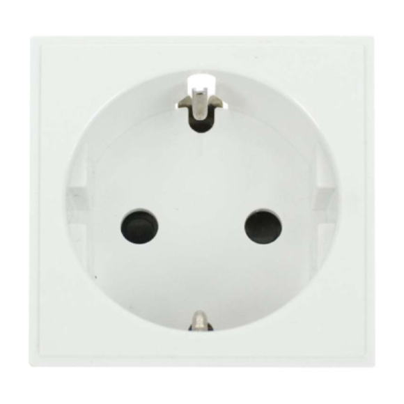 Click New Media MM020WH 16A European Socket Module - Moulded White