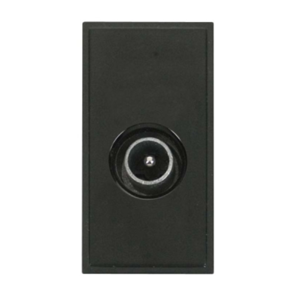 Click New Media MM415BK Single Male Coaxial Out Module - Moulded Black