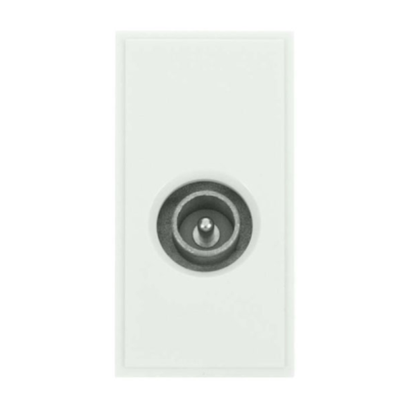 Click New Media MM415WH Single Male Coaxial Out Module - Moulded White