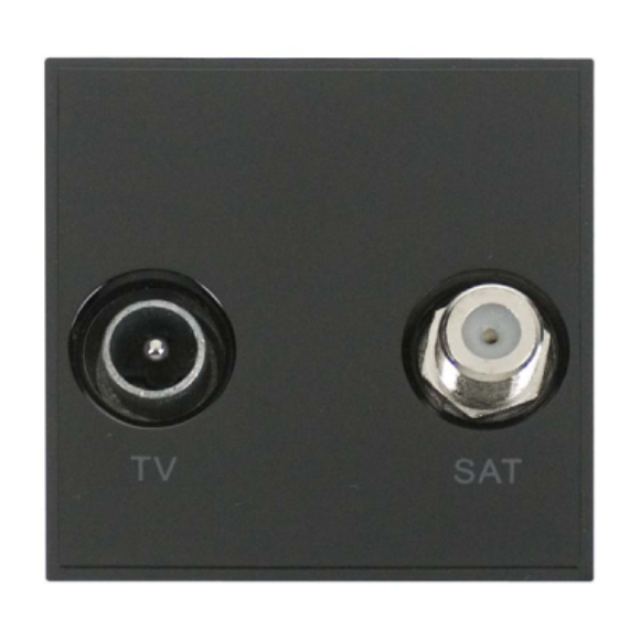 Click New Media MM425BK Diplexed TV and Satellite Module - Moulded Black
