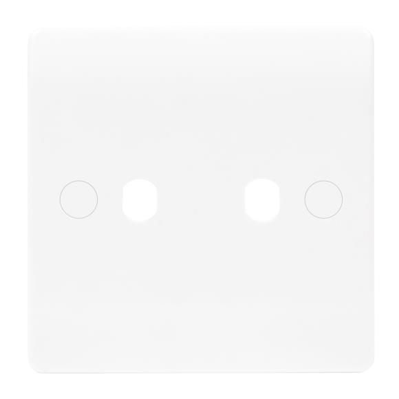 Niglon Median NDP2 Dimmer Plate with 2 Handles - White Plastic