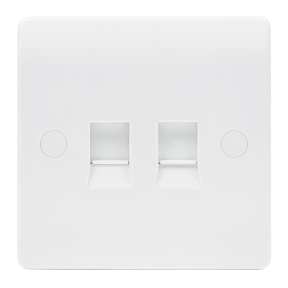 Niglon Median NDS25 Twin Data Outlet Cat. 5 - White Plastic