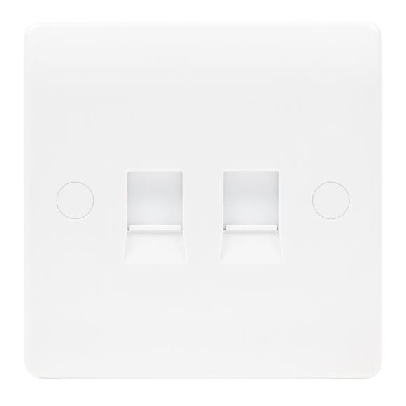 Niglon Median NDS26 Twin Data Outlet Cat. 6 - White Plastic
