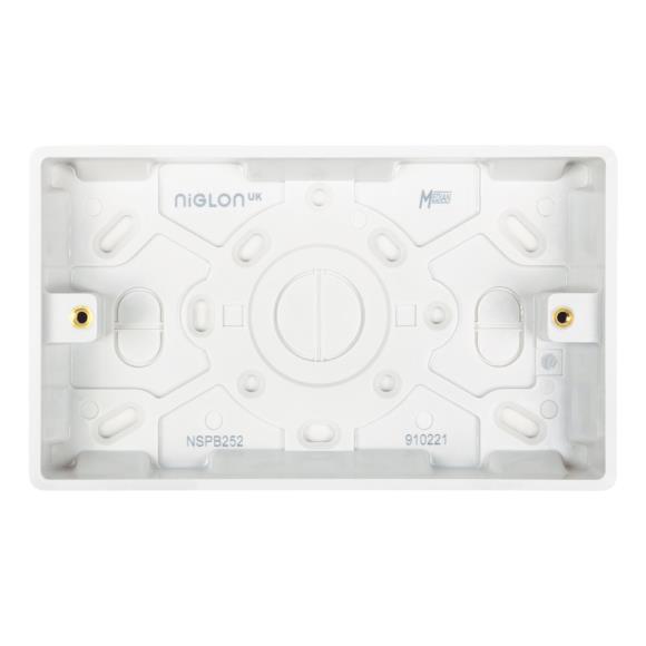 Niglon Median NSPB252 2G Pattress Box 25mm - White Plastic