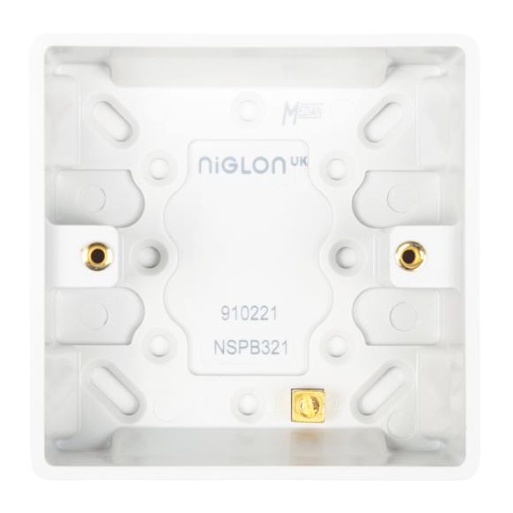 Niglon Median NSPB321 1G Pattress Box 32mm - White Plastic