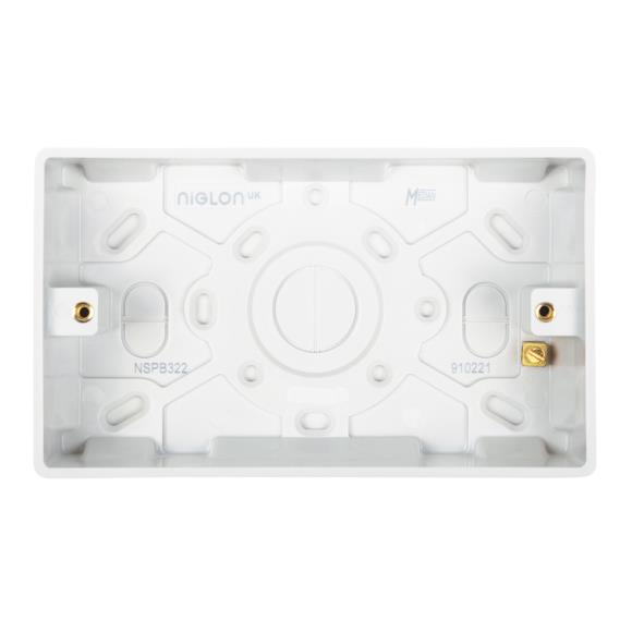 Niglon Median NSPB322 1G Pattress Box 32mm - White Plastic