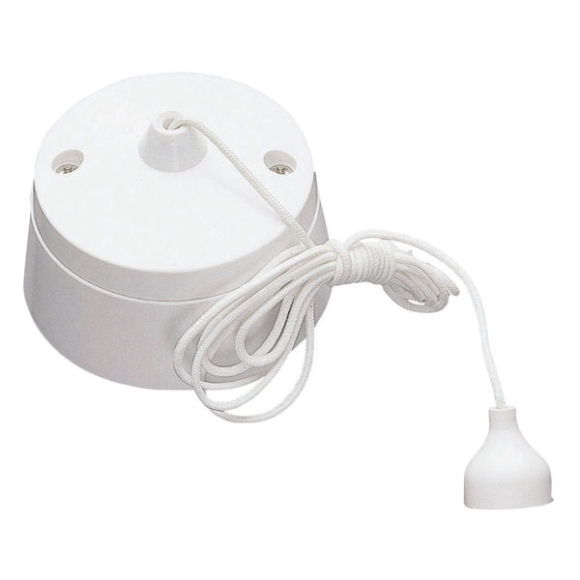 Click PRC009 10AX 2 Way Pullcord Ceiling Switch - White