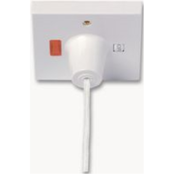 Click PRW210 45A DP Pullcord Switch with Neon - White