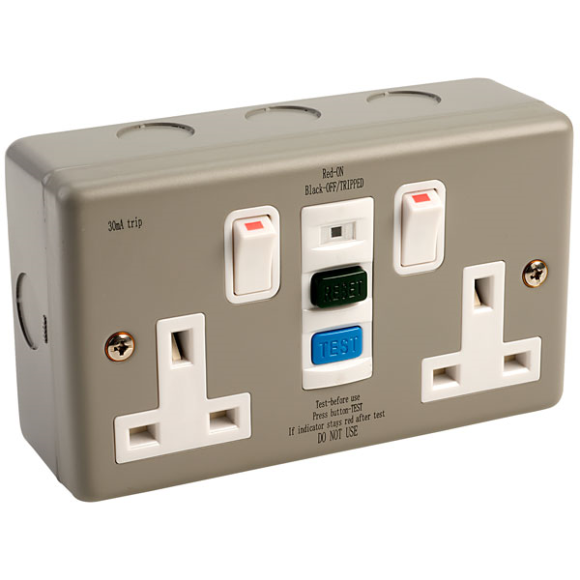 Europa RCD13AMCA 13A Double Switched RCD Socket