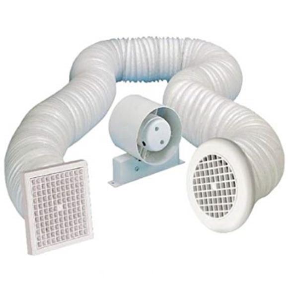 Manrose SF100T Inline Shower Fan Kit with Timer 4 Inch