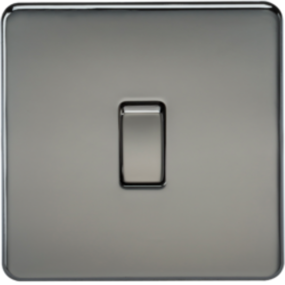 Knightsbridge Screwless SF1200BN Intermediate Switch - Black Nickel