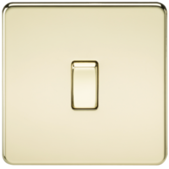 Knightsbridge Screwless SF1200PB Intermediate Switch - Polished Brass