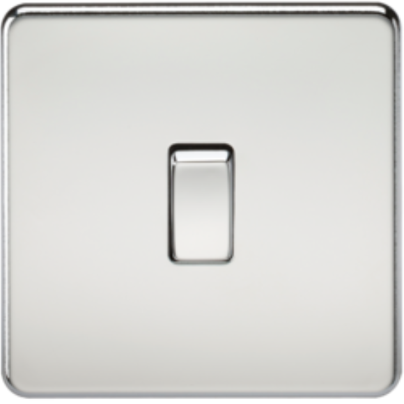 Knightsbridge Screwless SF1200PC Intermediate Switch - Polished Chrome