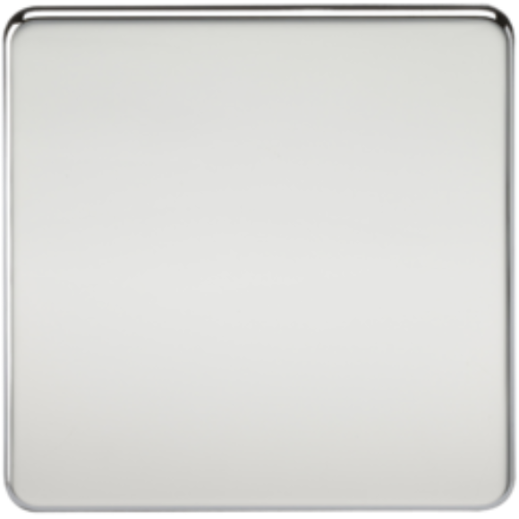 Knightsbridge Screwless SF8350PC 1G Blanking Plate - Polished Chrome