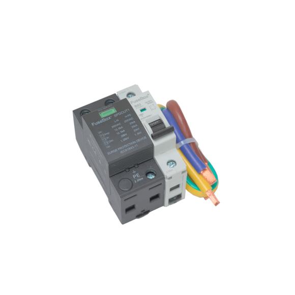 FuseBox SPDCUKITT1 T1, T2 & T3 SPD with 63A MCB & 16mm Leads