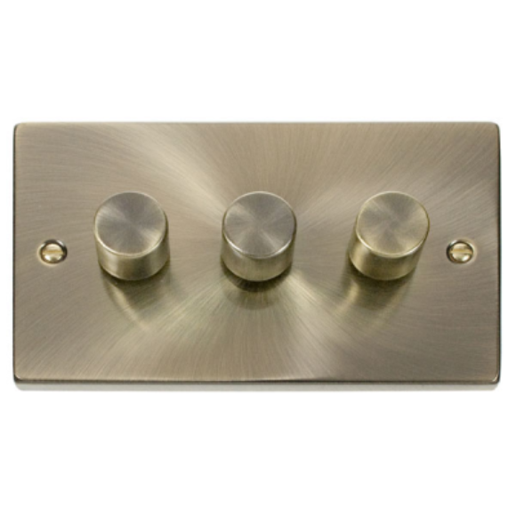 Click VPAB153 3G 2Way Dimmer Switch - Antique Brass