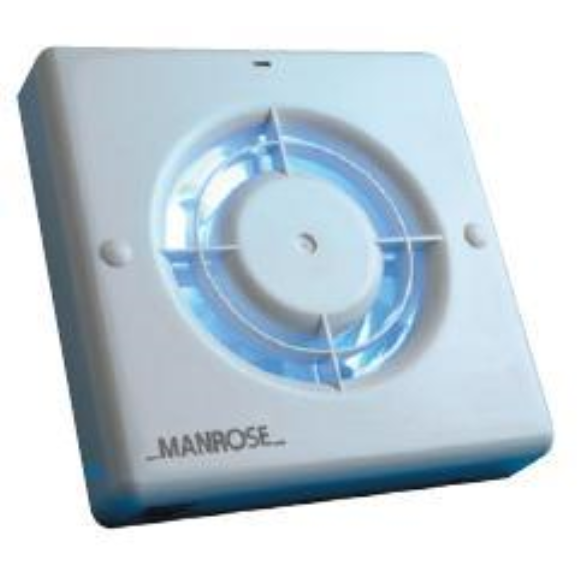 Manrose XF100H Extractor Fan 4 Inch Humidistat with Timer